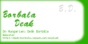 borbala deak business card